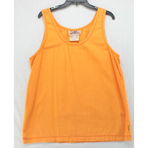 VTG BIS Gene Ewing Tank Top Womens Large Orange Pullover California Sunwash USA